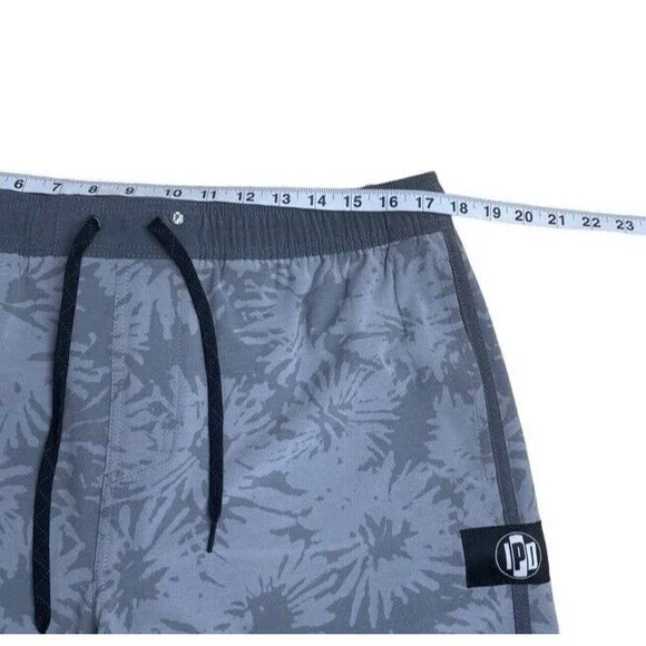 IPD Men’s Board Shorts Surf Trunks Tropics Slate Gray Unlined Nice Large 7” NEW